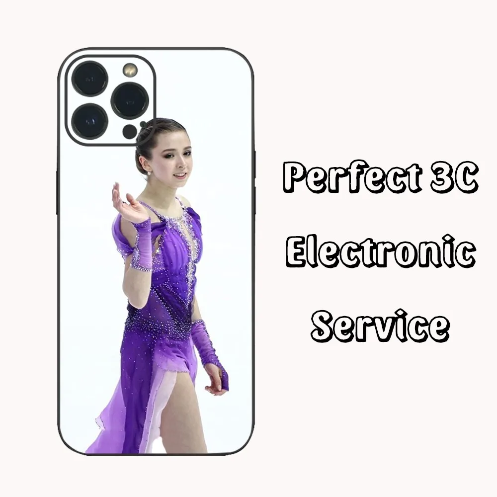 Figure skating Kamila Valieva Phone Case  For iPhone16 15 14 13 12 Mini 11 Pro XS Max X XR SE5 6 7 8 Plus Soft Silicone Cover