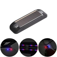 Flashing Dummy Alarm Lamp Mini LED Solar Power Car Warning Light Night Security Simulated Alarm Wireless Anti-Theft Caution Lamp