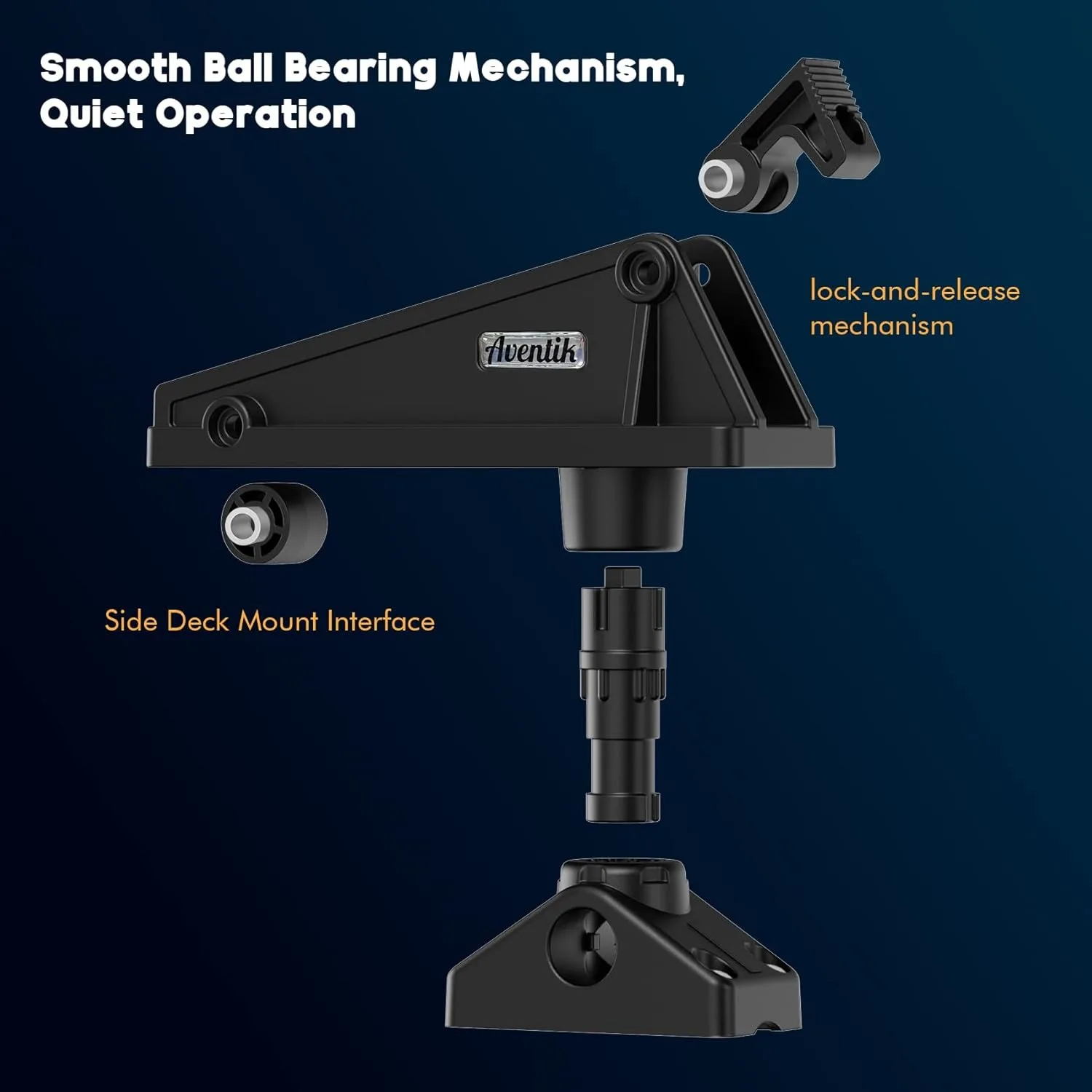 Kayak Anchor Lock System with Side Deck Mount One-Hand Operation Anchor Line Cleat for Boat/Canoe