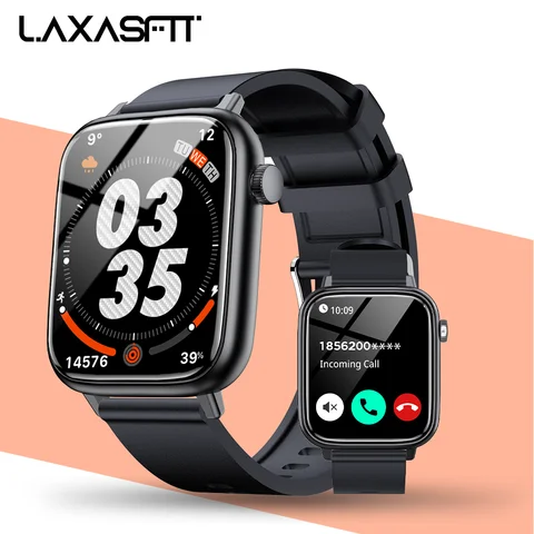 LAXASFIT Fashion Smartwatch Heart Rate Monitor Sports Health Sleep IP68 Waterproof Bluetooth Calling Men and Women Smart Watch