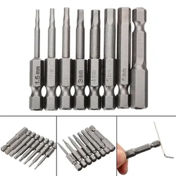 8pcs Key Allen Screwdriver Bit Set 1/4