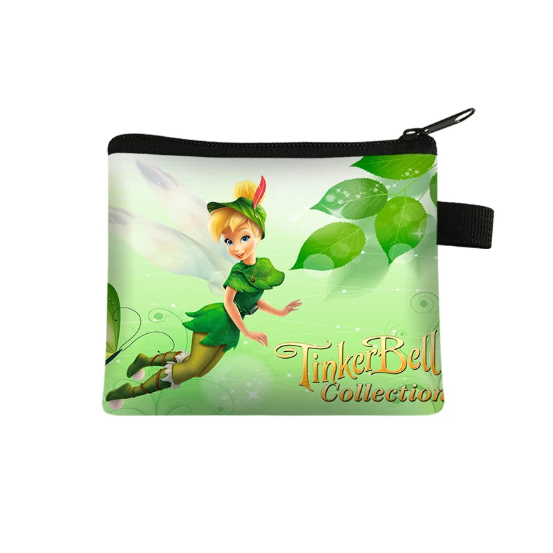 Tinker Bell dompet koin anak laki-laki perempuan tas penyimpanan tas koin portabel belanja wanita dompet kartu kredit ID hadiah