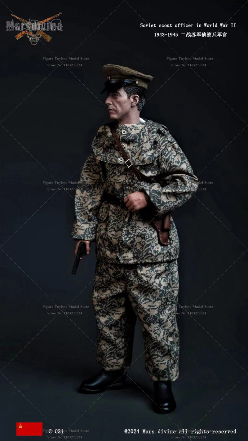 Marsdivine C-031 1/6 WWII Scout soviétique Camouflage vêtements sac à bandoulière étui équipement ensemble accessoire pour 12 "Figurine masculine Bod