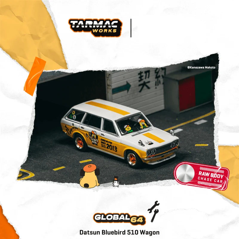 

Предпродажа Tarmac Works 1:64 Datsun Bluebird 510 Wagon OHIGE no PON, литая под давлением модель автомобиля, коллекция миниатюрных моделей