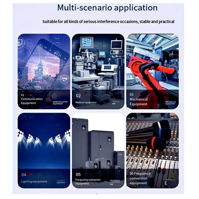 فلتر طاقة تيار متردد ذكي أحادي الطور 220 فولت رباعي المراحل CW4L4-6A-R مضاد للتدخل CW4L4-6A-R