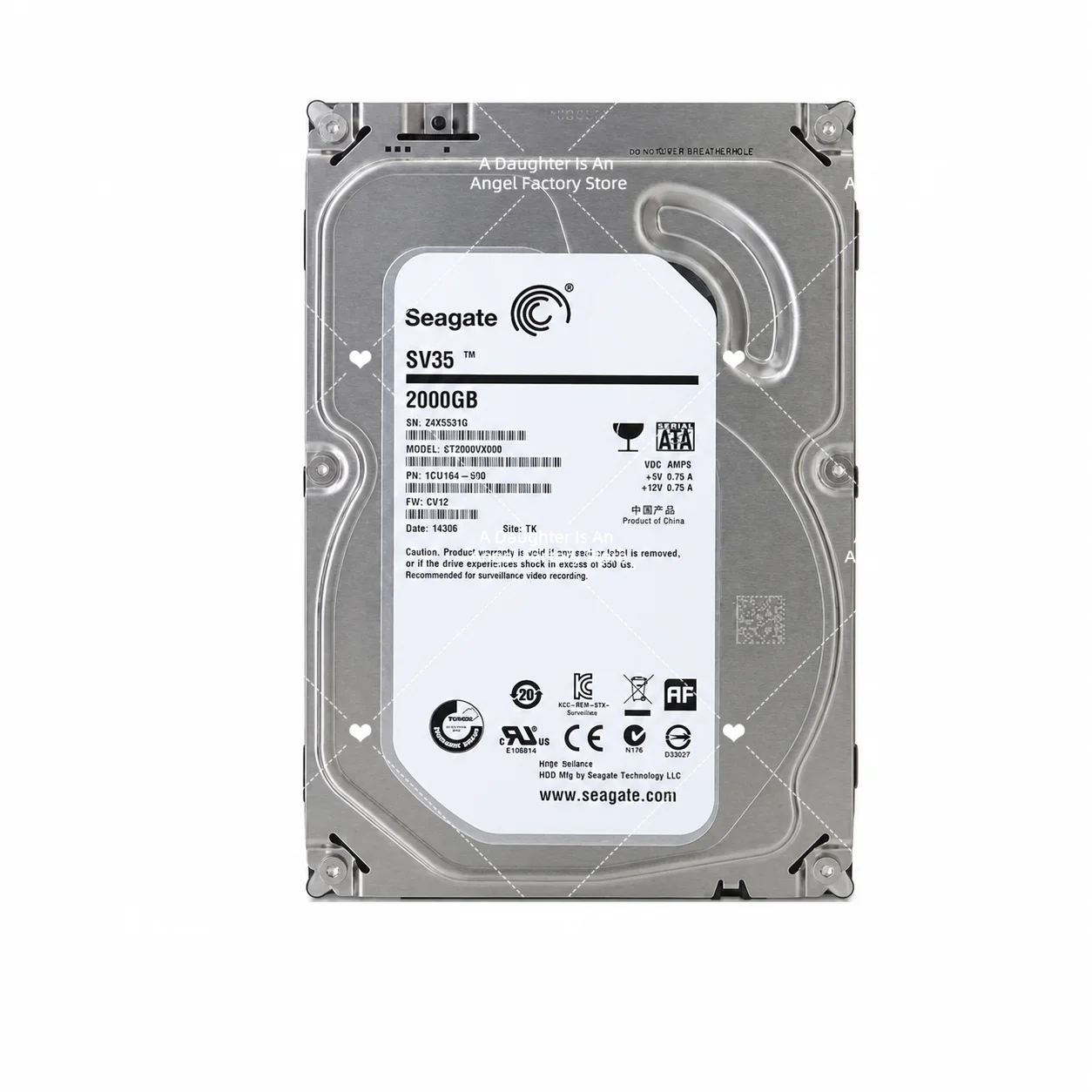 For Seagate, 1/2T mechanical hard disk, desktop 2000G serial port, 1/2T monitoring dedicated   three years quality assurance