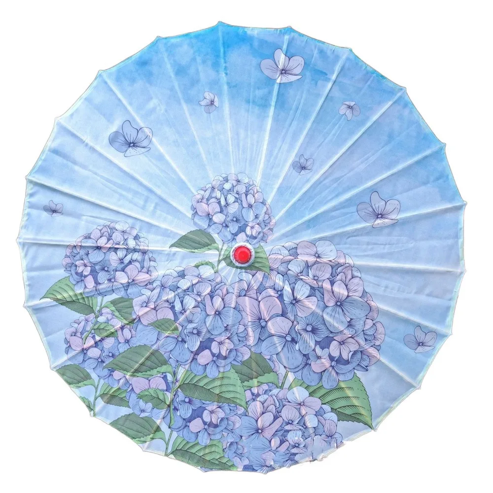 

Handmade Silk Cloth Women Umbrella Rain Proof Decorative Chinese Oil Paper Umbrella Waterproof Flower Oil Paper Umbrella