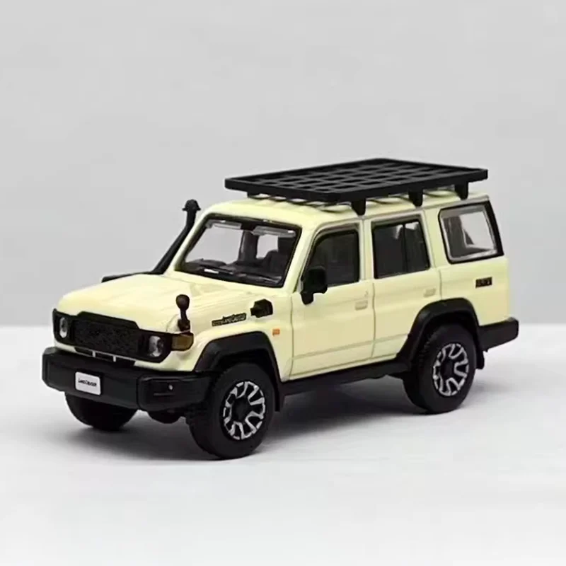 

Масштабная модель внедорожника LC70 из сплава, 1:64, готовое изделие, имитационная игрушка, статическая модель для демонстрации