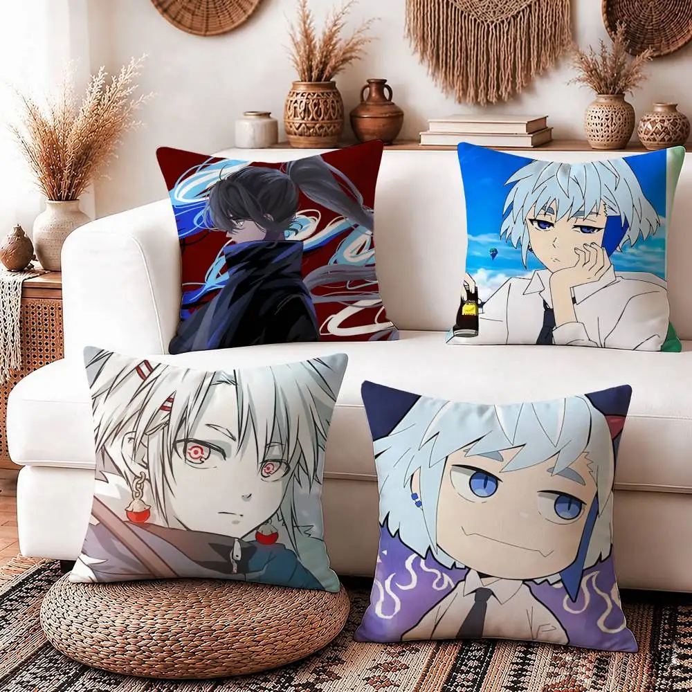 25th B-Bam T-Tower of God Square Sofa Pillow Cover Solid Color Living Room Home Decor Cushion Case