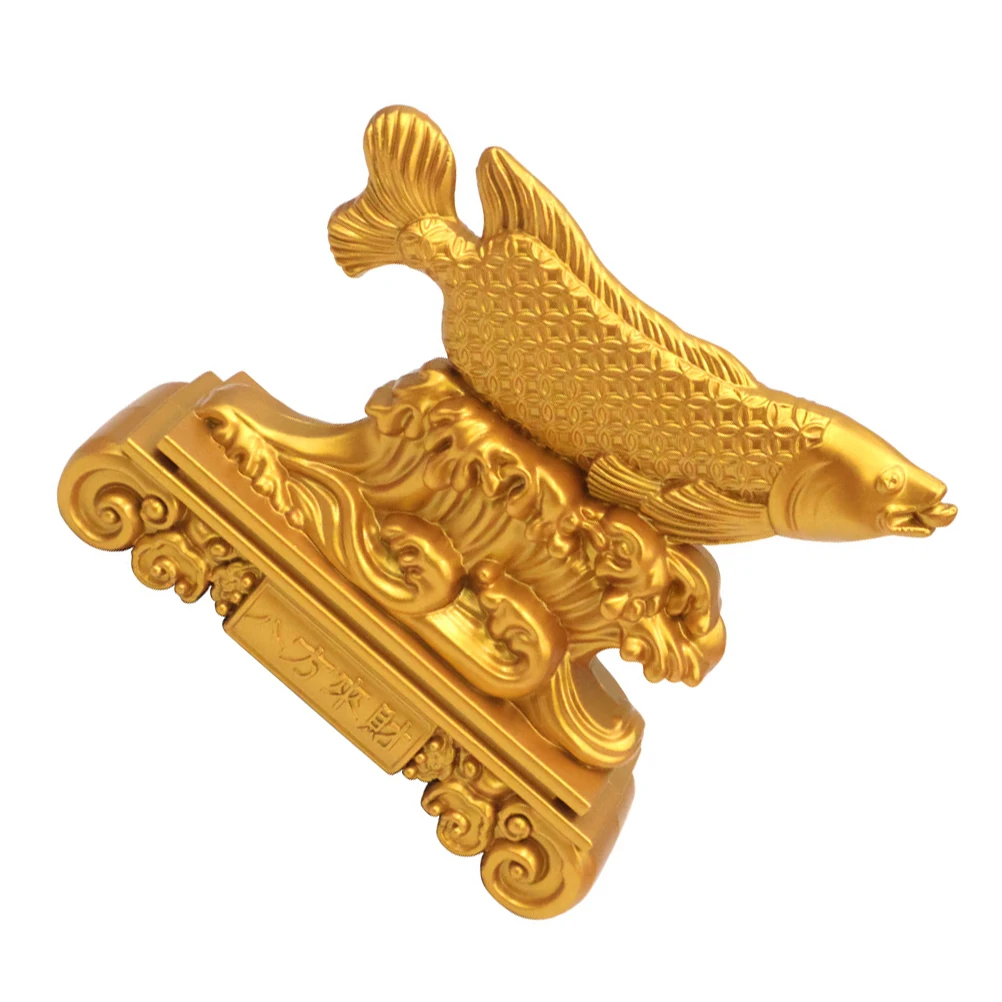 

Golden Zinc Alloy Fish Statue Decor Indoor Craft Small Detail Car Home Office Dining Small Fish Ornament Table