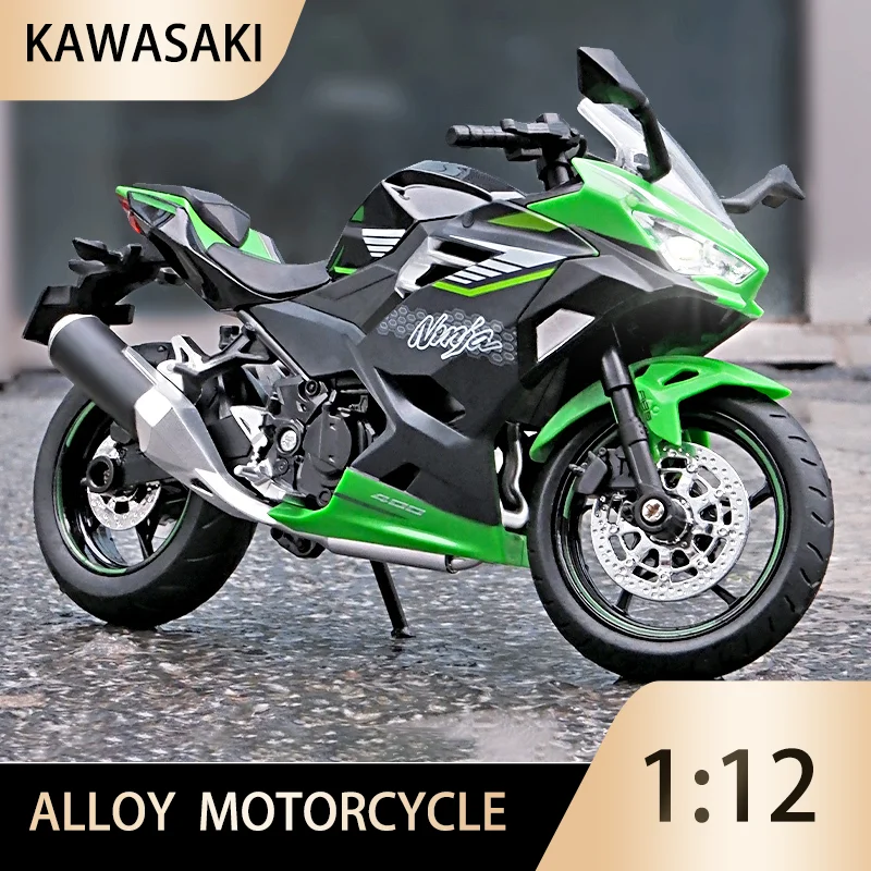 

1:12 Mini Kawasaki Ninja 400 Alloy Motorcycle Model Toy Vehicle Collection Die Cast Sound and Light Off Road Autocycle Toys Boys