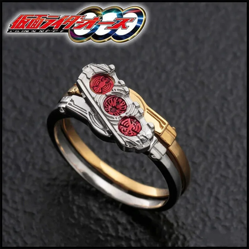 Masked Rider OOO TAJADOL Set Ring Woman Kamen Rider Design Fashion Rings Man Anime Accesorios Cosplay Zinc Alloy Unisex Jewelry