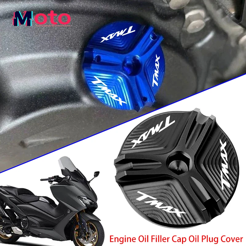 Fit For Yamaha T-MAX 560 530 500 TMAX 530 SX/DX TMAX560 Motorcycle Accessories Aluminium Engine Oil Filler Cap Oil Plug Cover