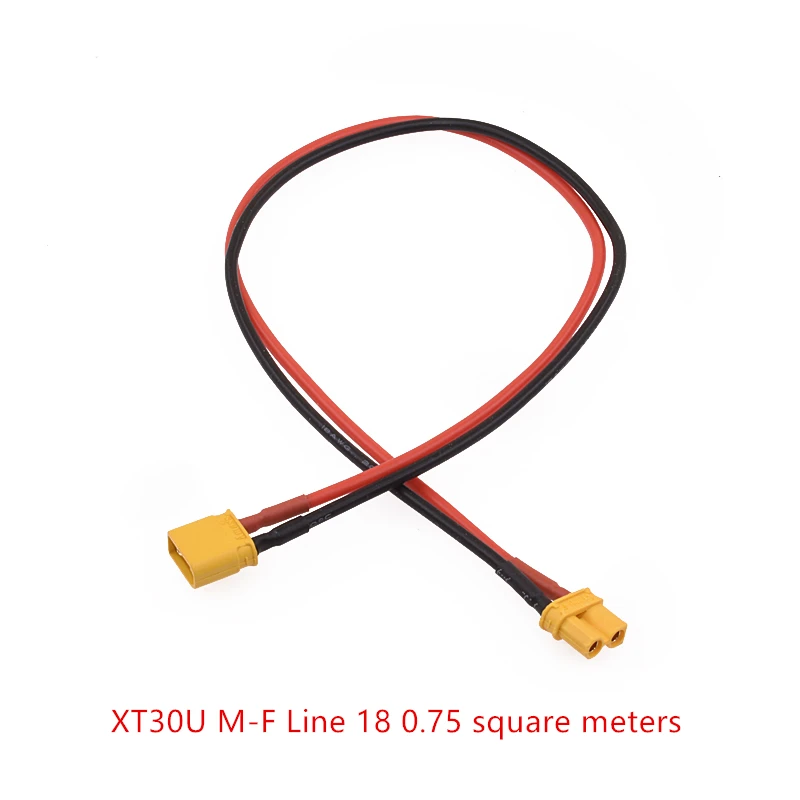 1Pcs 20CM/30CM AMASS XT30 U-F/M Male To Female Extension Cable Lead Silicone Wire 18AWG Lithium Battery Plug Connector