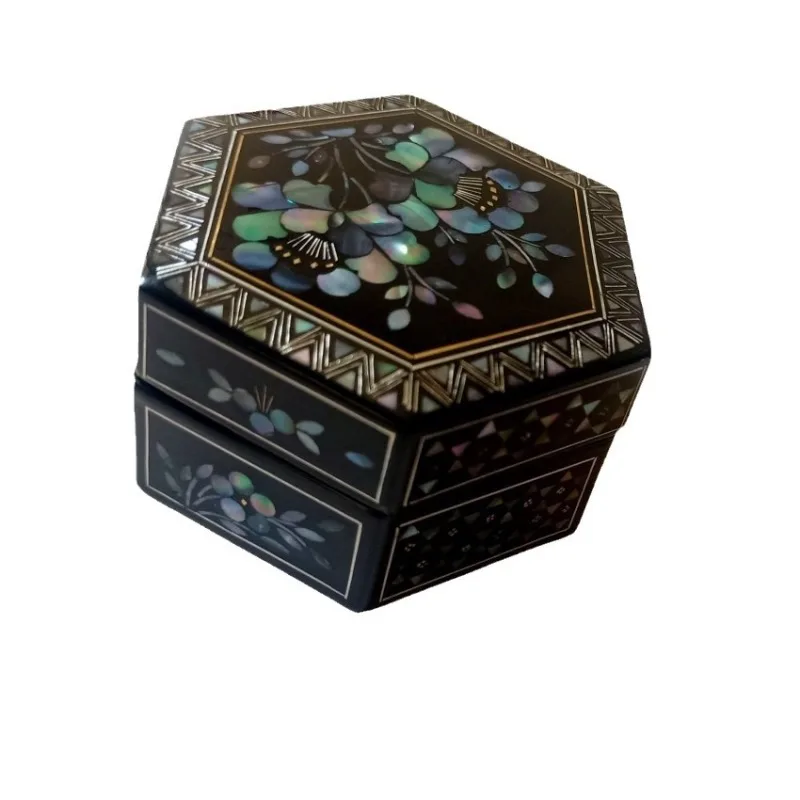 

Dian lacquer bracelet box handmade shell inlaid 68 angle oval bracelet box