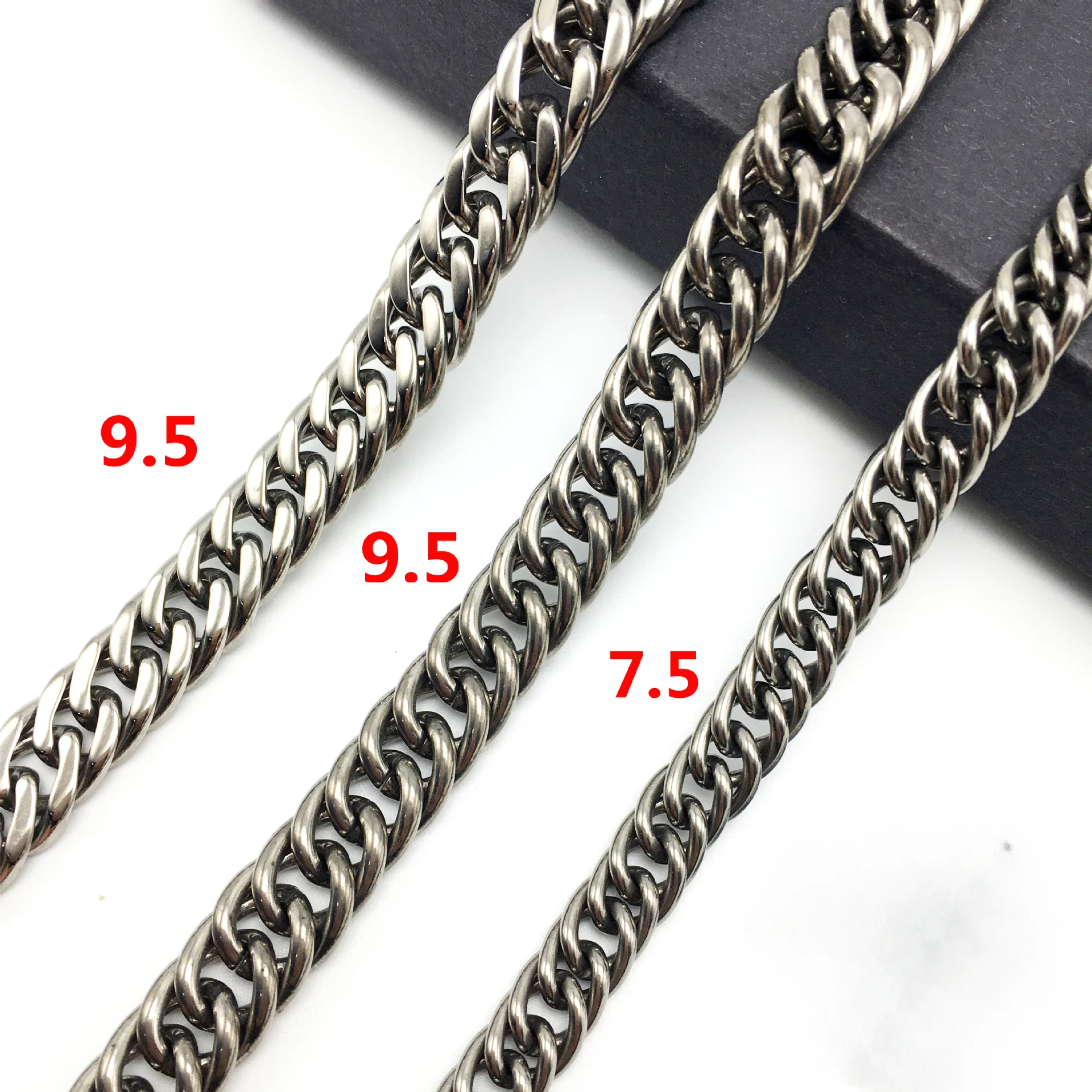 Fashion TA1 Pure Titanium Cowboy Chain Bracelet for Men No Welded NO Rust Anti-Allergic Skin Friendly Whip Tank Chain Necklace