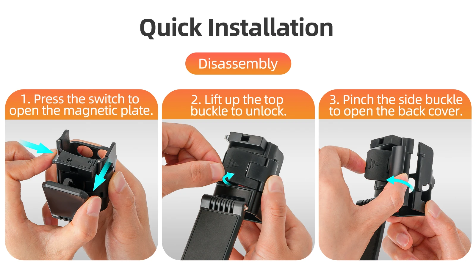 Magnetische Halterung für DJI OSMO POCKET 4, Clip-Halterung für Fahrrad/Vlog/Tisch-Aufnahmen, Zubehör für DJI Pocket 4 Kamera ﻿ – Detail 17