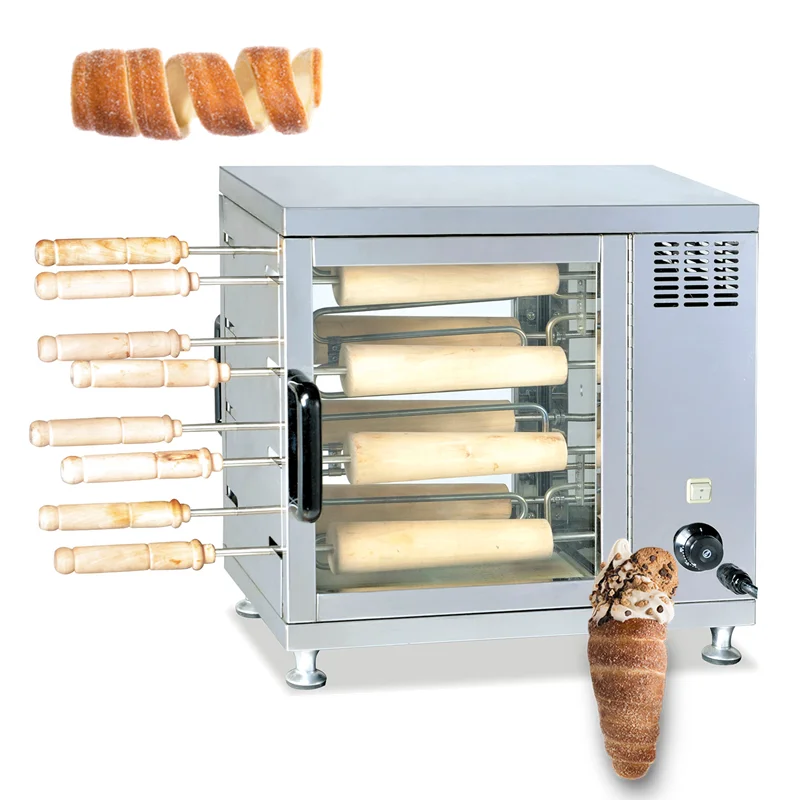 Mesin Bread 8 Pc Cone Made Electrical Kurtos Kalacs Chimenea Pastel Horno Bakering For Chimney Cake Oven Roll Grill Machine Wall