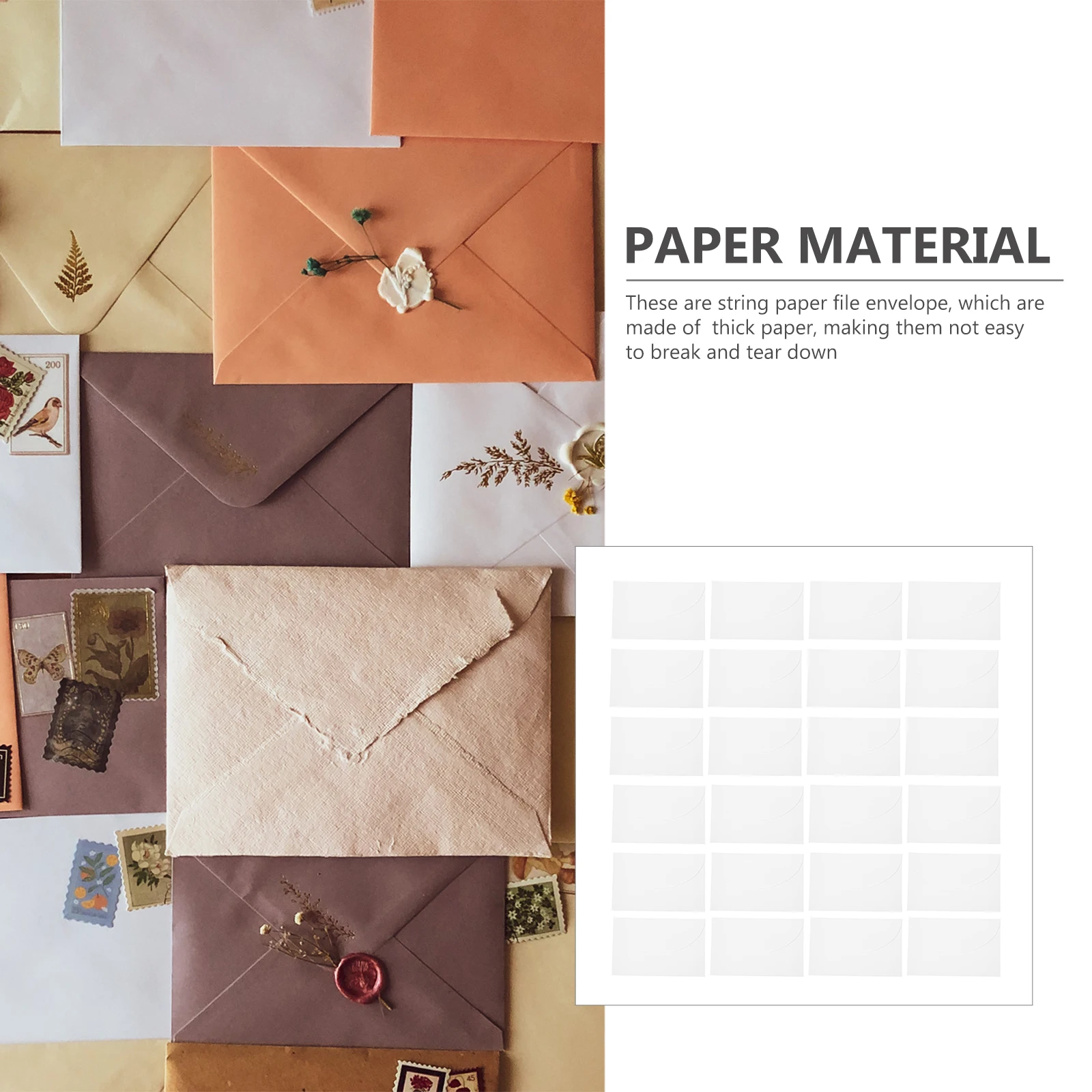 

100 Pcs Filling Blank Card Envelope Office White Paper Bags Thickened Envelopes
