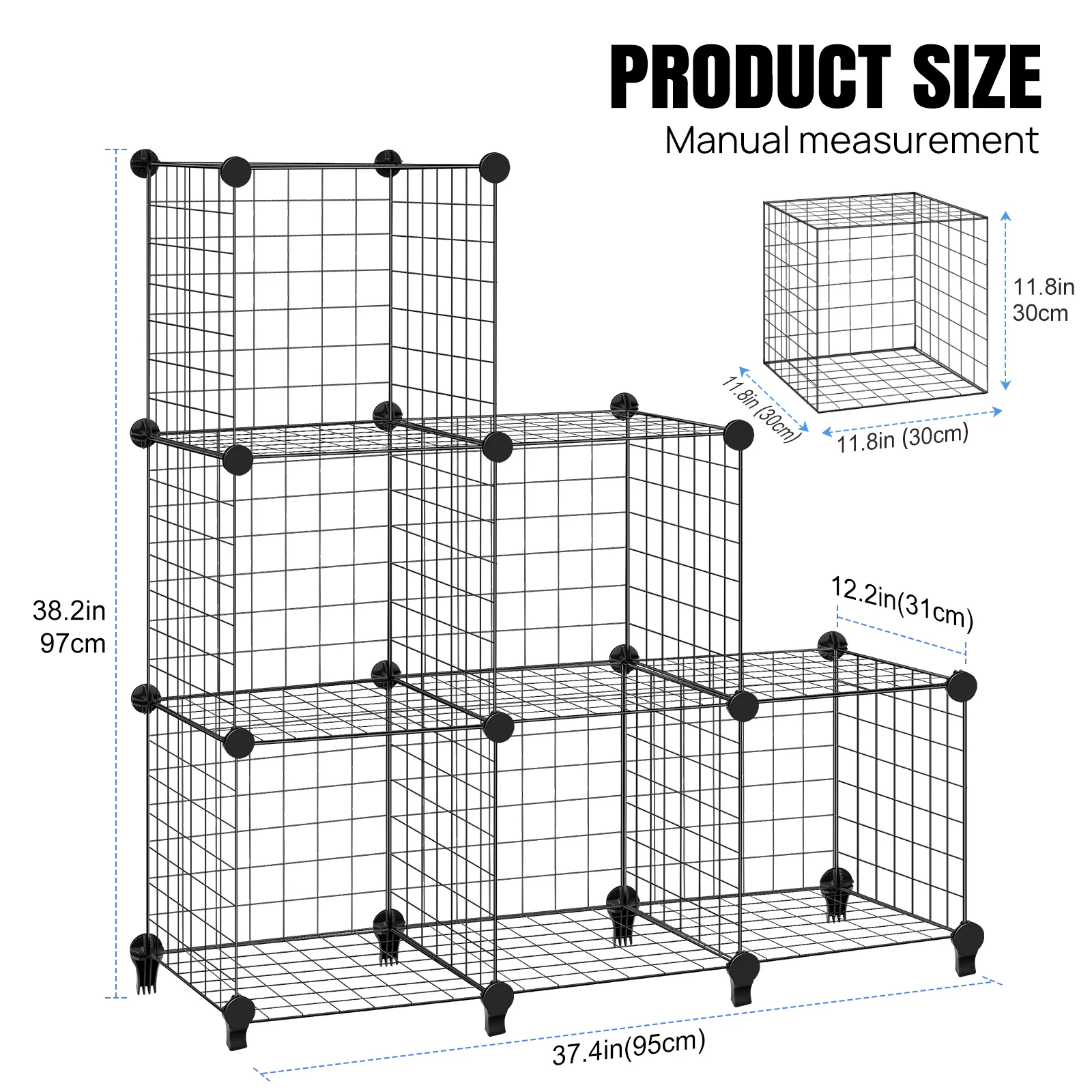 لتقوم بها بنفسك 6 مكعب سلك شبكة أرفف تخزين قابلة للتكديس المنظم خزانة حوامل خزانة الكتب رف الكتب لمكتب غرفة المعيشة غرفة نوم المطبخ