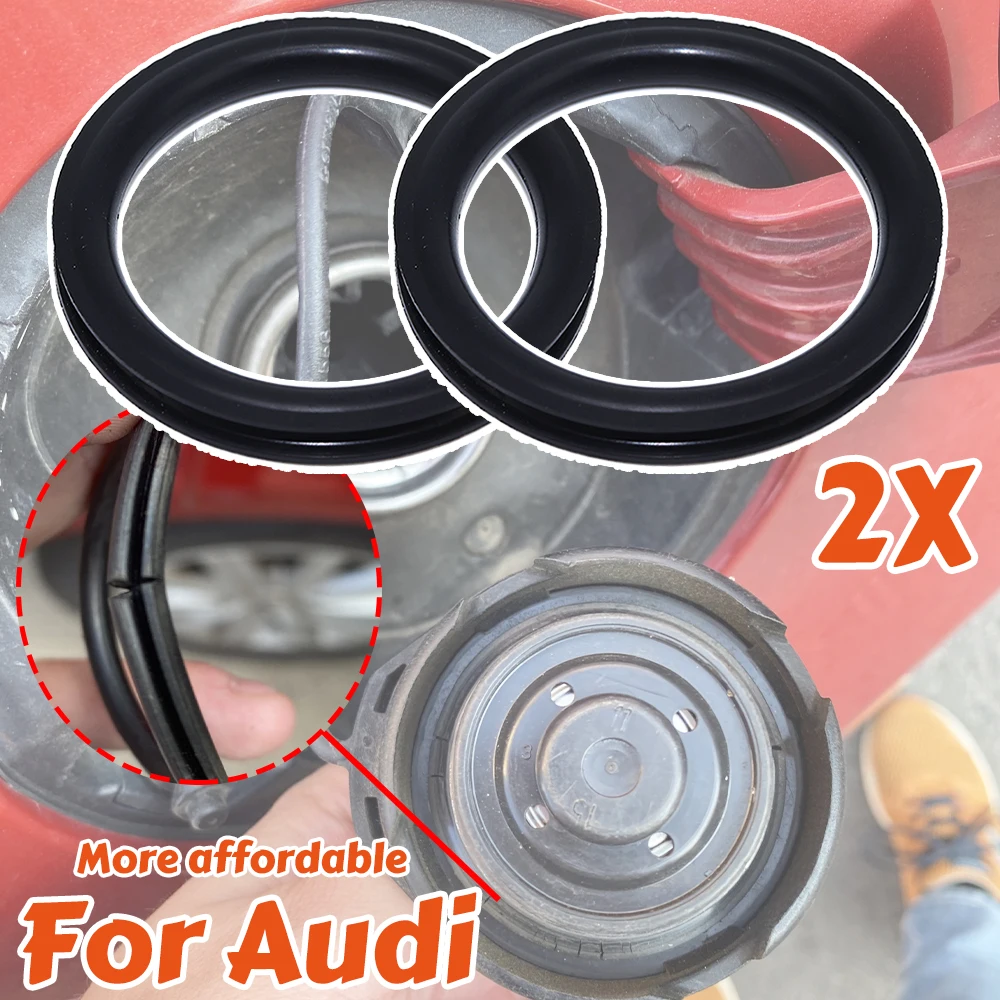 2X Tank Cap Seal Fuel Filler Neck Gas Cap Repair O-ring Rubber Gasket Washer For Audi 100 C3 C4 80 90 A1 A2 A3 A4 A5 A6 COUPE TT