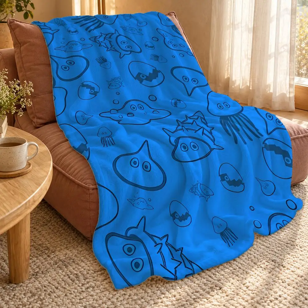 Slime MoriMori Dragon Quest Throw Double Sided Flannel Throw Blanket Soft Travel Camping Sofa Bed Home