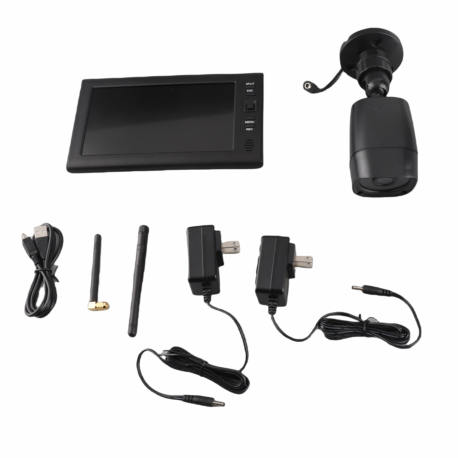Wireless Security Camera DVR System with 720P Camera and 7 Inch LCD Manual Loop Video Recording Photo 30M Transmit Range