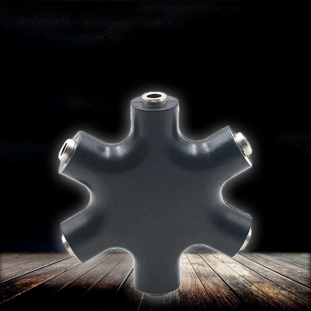 6 Way 3.5mm Headphone Splitter Adapter Nickel Plated for Sharing Music with Friends Compatible with Mobile Phones Tablets Mp3