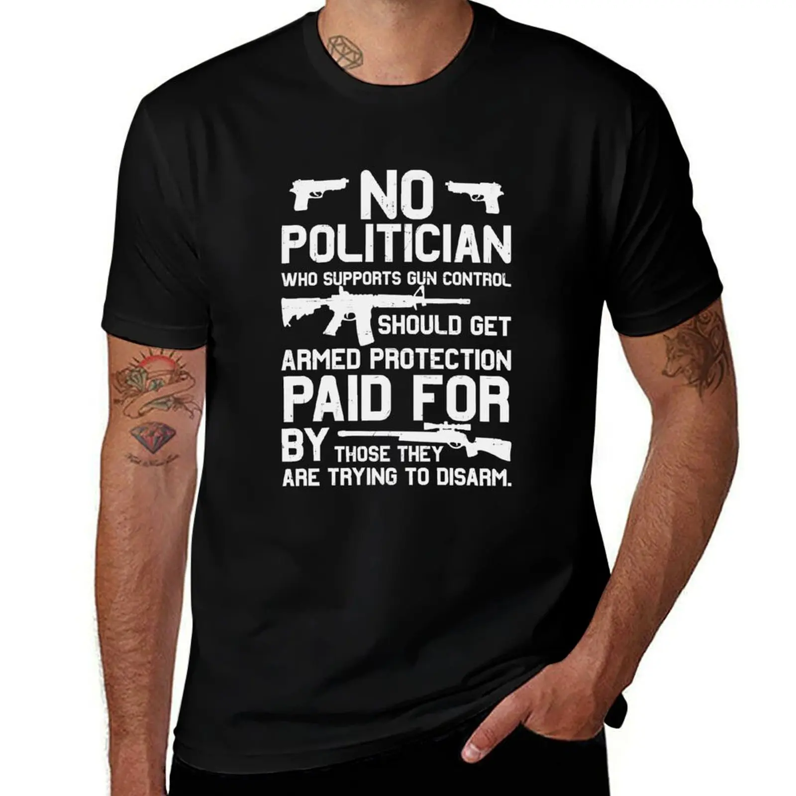 

Funny Gun Protection Saying quote product for gun rights supporter T-Shirt Cool Feeling Summer Tee Shirt