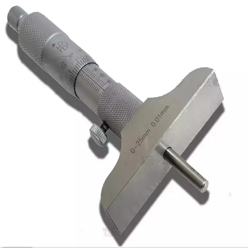 0-100mm Depth Micrometer 100mm 0.01mm Depth Micrometer Gauge With 4 Rods Measurement Caliper Tool