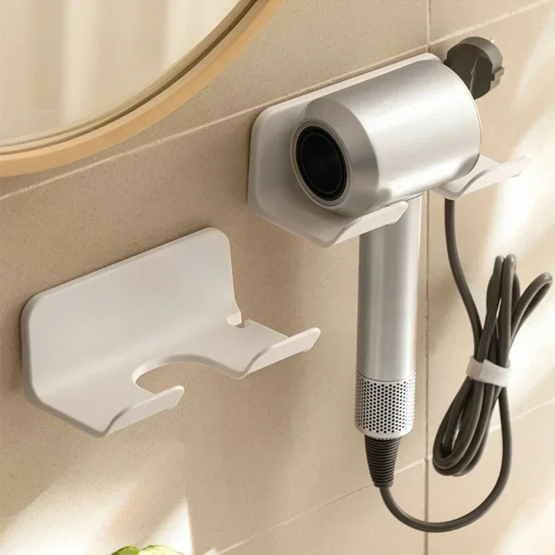 Wall Mounted Hair Dryer Holder  Bathroom Shelf Hair Dryer  Rack Plastic Hair Dryer Stand Bathroom Organizer