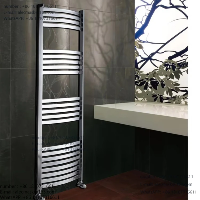 

Mild steel adjustable wall-mounted towel rail with heater for home bathrooms and bedrooms