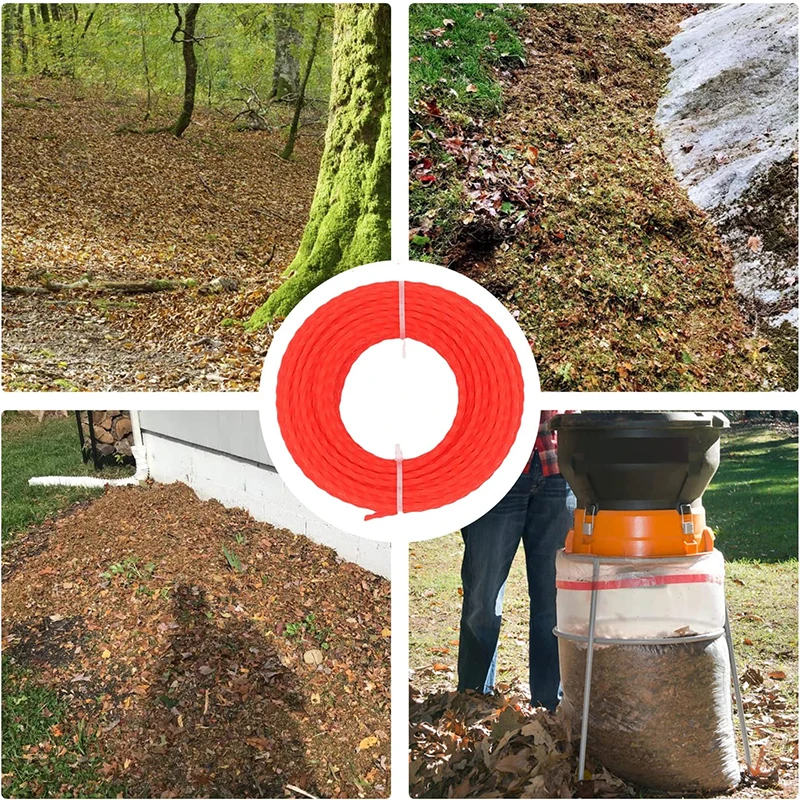 Cortadora de césped de nailon de 3,0mm x 15m, cortadora de cepillo de cuerda, hilo de corte, accesorio para cortacésped, herramientas de jardín