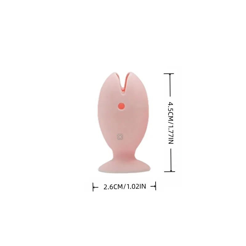 6PCS Punch-Free Fish-Shaped Silicone Toothbrush Holder, Mini Cute Toothbrush Stand, Portable Base Toothbrush Protective Cover, T