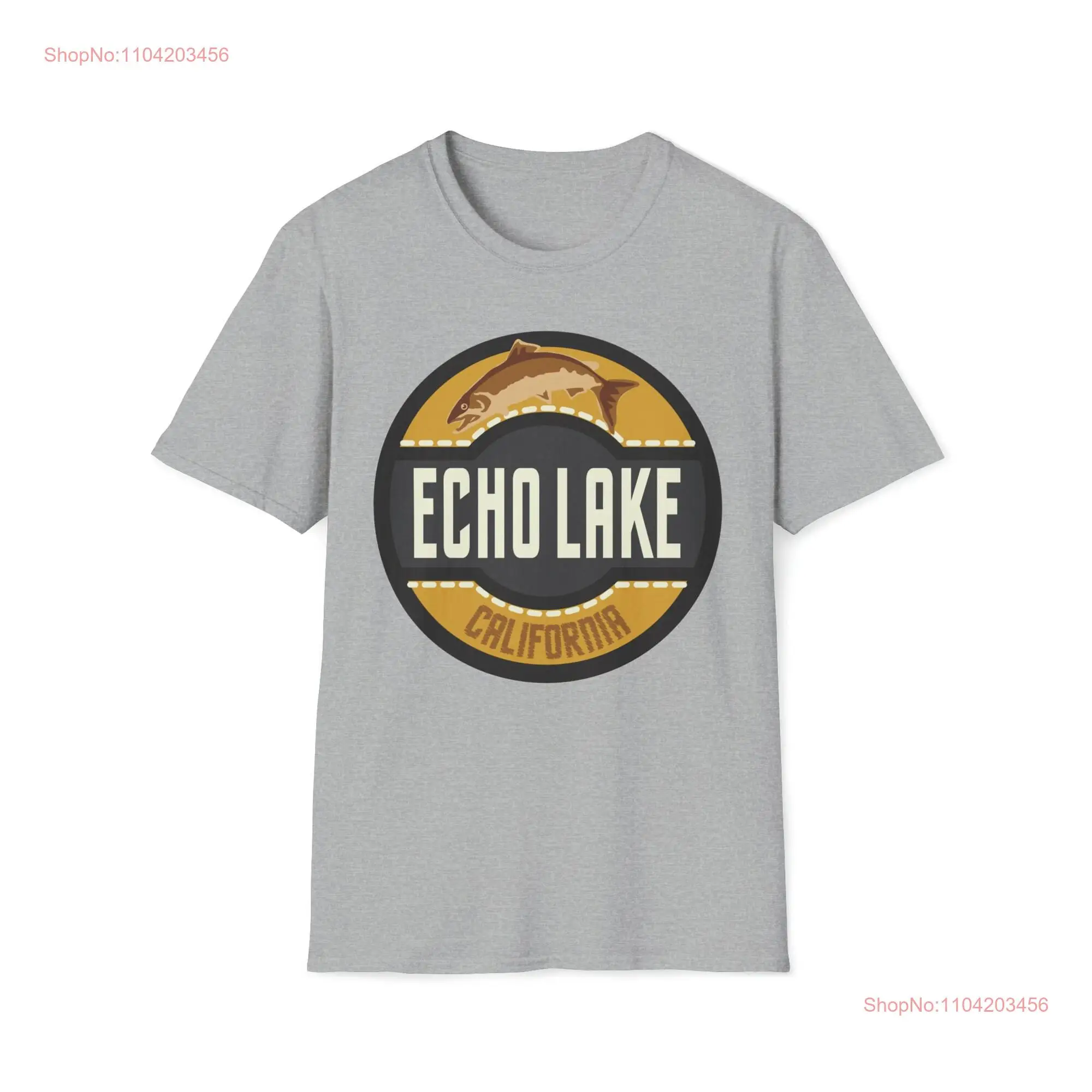 Echo Lake Fish Softstyle T Shirt long or short sleeves