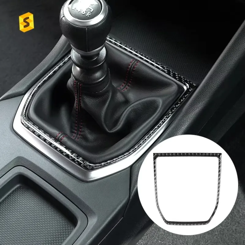 

Shasha Carbon Fiber Cover Gear Panel Decorative Frame Trim Sticker Real Soft Interior Accessories for Subaru WRX 2022