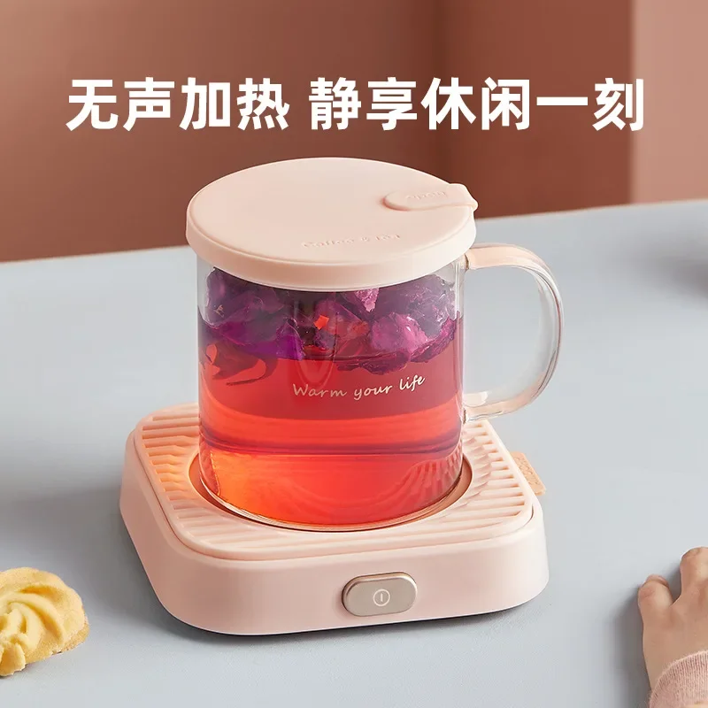 220V Electric Cup Warmer with Automatic Heating Feature, Efficiently Keeps Milk/H2O Hot, Ideal for Home and Office Use