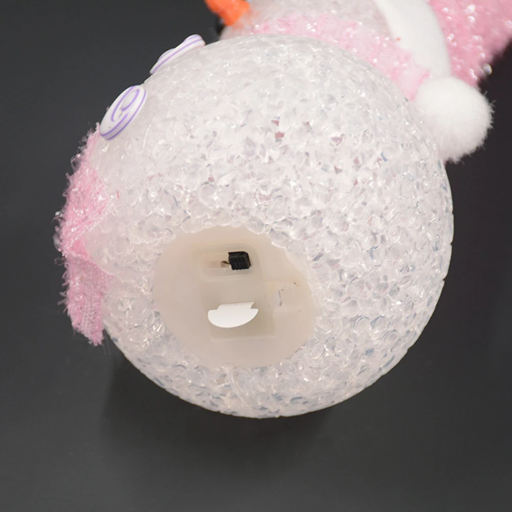 

Christmas Snowman Night Light Table Decor Holiday Glitter Decoration Lamp Household Child