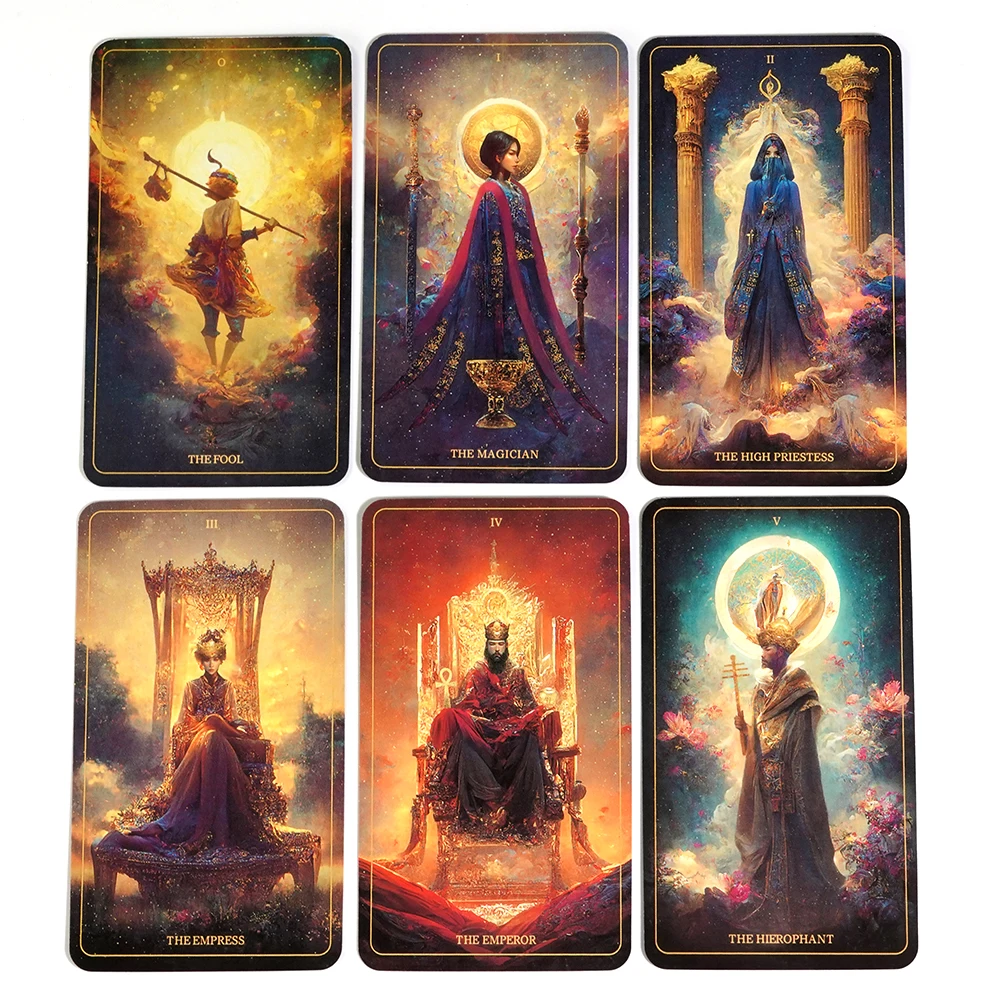 New The Harmony Tarot Deck 78 Uniquely Design Cards Created By Harmonizing The Two Worlds of AI and Human Creativity Board Games