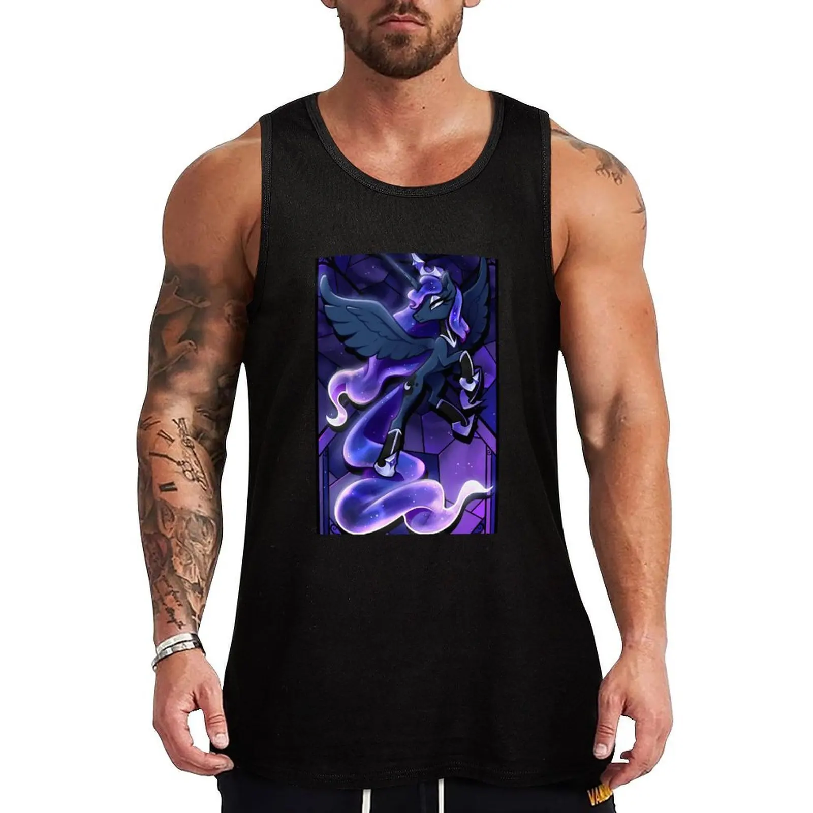Regal Moon Horse Tank Top Casual Soft Tank Top Loose Sleeveless Everyday Shirt