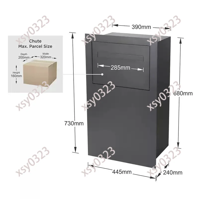 Anti-Theft Parcel Delivery Box Home Office Self-Pickup Locker for Mail Document Storage