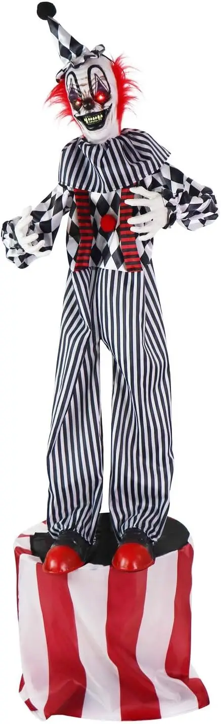 Clown Animatronic Stage Height Feet Halloween Talking