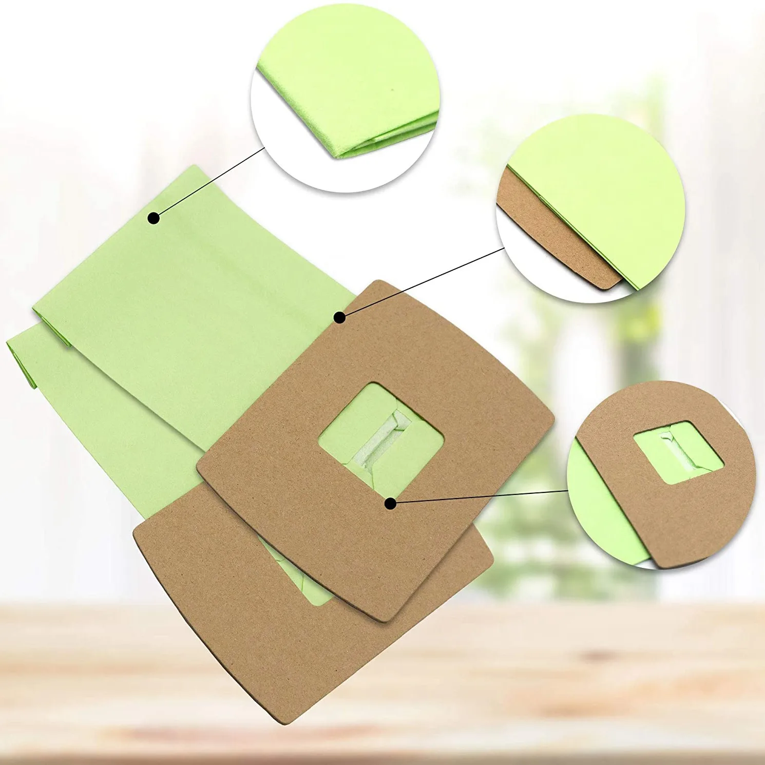 Sacos de vácuo tipo vasilha compacta, Saco de substituição para XL, Buster B, PKBB12DW, BB180, 20 Pcs