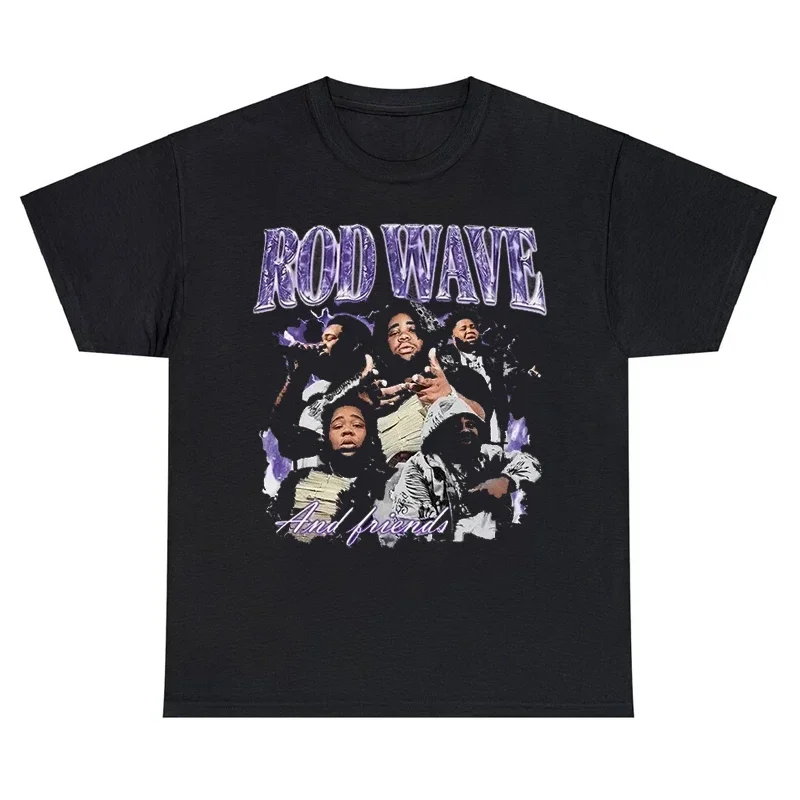 Rod Wave Graphic T-shirt Hip Hop Rapper Poster Print Shirt Cotton Daily Casual Short Sleeve Tees Men Oversized Streetwear Tops