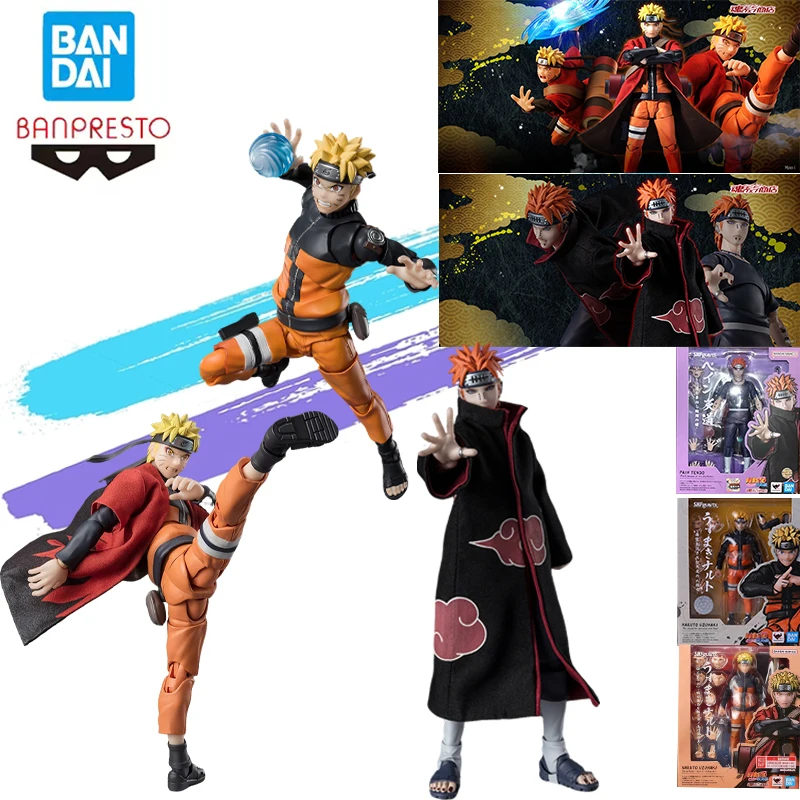 

Bandai Banpresto, оригинальные, новые и неоткрытые, Наруто Шиппуден S H Figuarts Наруто Узумаки Боль, аниме-фигурки, модель
