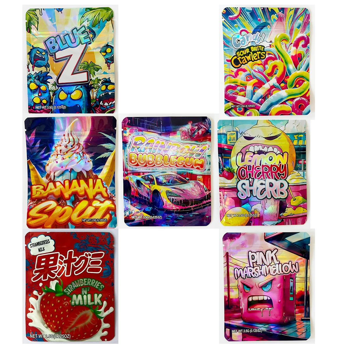 Gummy Candy - 3.5 Gram Cartoon Candy Cali Mylar