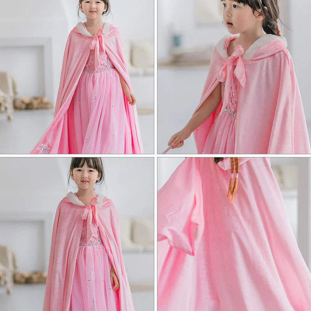 

Children Cloak Kids Cape Warm Cotton Halloween Party Costume Toddler Masquerade Cosplay Christmas Role Play Stage Performance