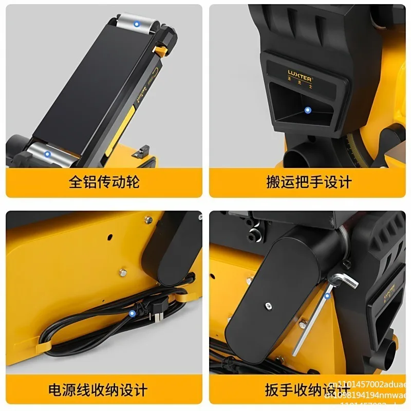 220V High-Power Abrasive Belt Sanding Machine Sandpaper Polishing Machine 0-45° Angle Adjustable Electric Woodworking Sander