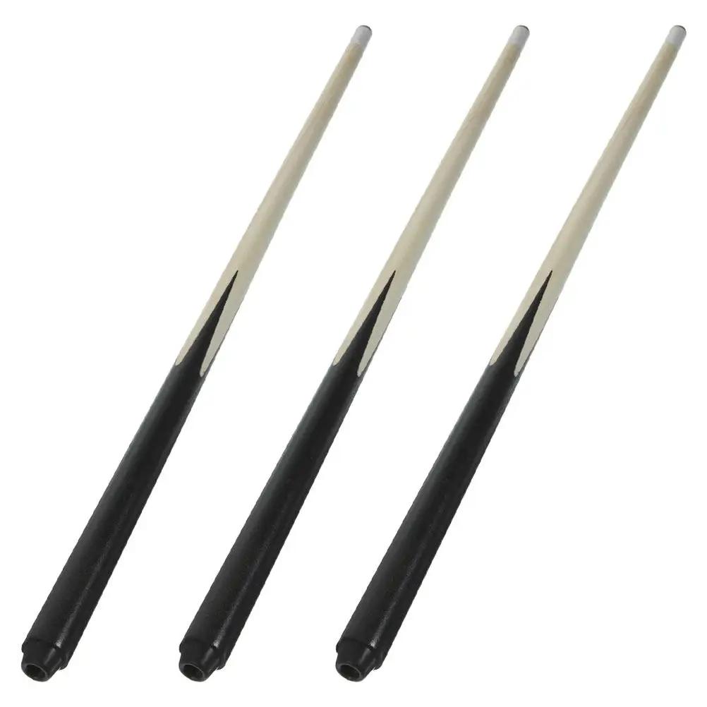 3 pièces de mini queues de billard courtes en bois pour débutants, faciles à ranger, pratiques pour l'apprentissage et le tir précis.