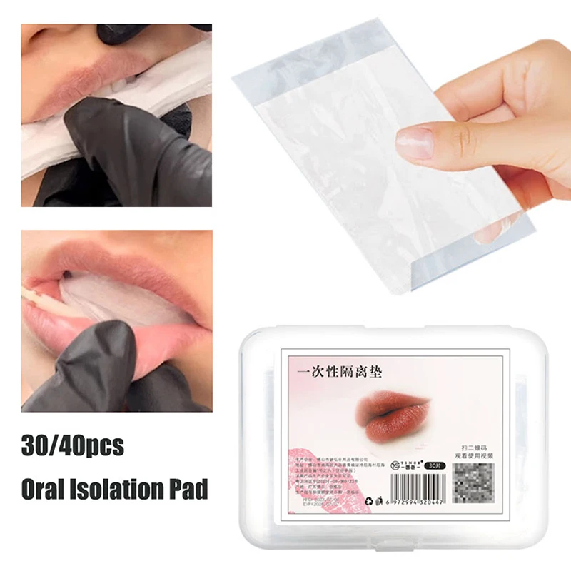 

30/40pcs Microblading Tattooed Lip Oral Isolation Pad Tattoo Lip Disposable Protective Pad Film Permanent Makeup Tattoo Accessor